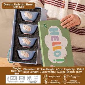Yomerto | Cute Cartoon Childrens Rice Bowls Gift Set
