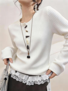 QINGNAER | Slim Fitting Horn-button Knitwear