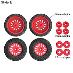 For 1/8 1/10 Traxxa Slash Huanqi 727 Vika 112mm Tire Rc Car Model Short Card General Road Tire Upgrade Tire Adapter 12mm/14/17mm