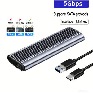 KEBIDUMEI M.2 NVME SATA SSD Type-C Solid Metal External Hard Disk Box Too Case Laptop 10Gbps Enclosure Adapter For 2230 2242
