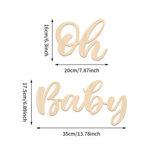 YOMDID Oh Baby Wooden Letter Sign Baby Shower Decoraion Birthday Decor Gender Reveal Party Wall Sign Props Wedding Supplies