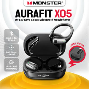 Monster AURA FIT X05 in-Ear Wireless Sport Earphones Deep Bass OWS Headphone IPX7 Waterproof Wireless Bluetooth Headset with Mic