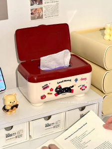 Dopamine Style Tissue Box Home Living Room Bedroom Tea Table Dormitory Creative Napkin Storage Box Multi-Function Tissue Box