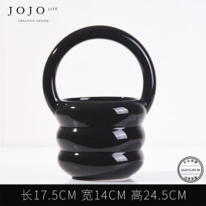 Modern Simplicity Ceramic Dried Fresh Flower Vase Home Decoration Sample Room Accessories Asymmetrical Shape Desktop Ornament