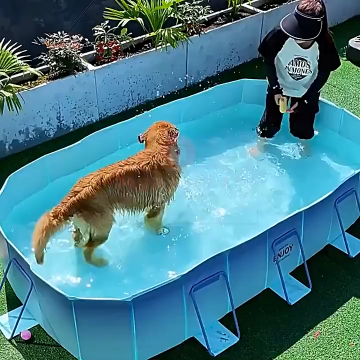 Non Inflatable Swimming Pool No Pump Foldable Family Swimming Pool ...
