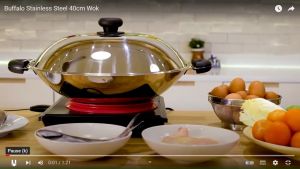 Buffalo 40CM YADENG SERIES S/S 304 ROUND BOTTOM WOK FREE STEAMER