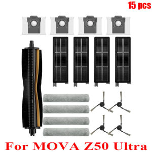 Accessories For ( MOVA Z50 Ultra ) Vacuum Cleaner Parts Main Roller Side Brush Filter Dust Bag Mop Cloth Replacement