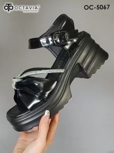 OCTAVIA Sandal Slingback Wedges Heels Wanita OC-5067