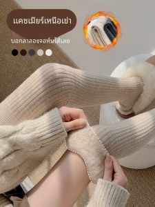 ผู้หญิง ถุงเท้าแคชเมียร์เหนือเข่าหลอดยาวหนา อุ่น ฤดูหนาว แผ่นรองเข่าป้องกันความยาวเข่าสูงถุงน่องยาวขยาย