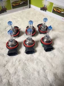 Bóng đèn pha ô tô bóng đèn Halogen H11-HCL đầu xanh siêu sáng. Điện 12v và 24v