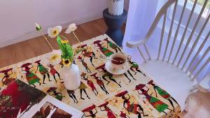 Cross-Border Morocco ins Style Dining Table Fabric Cotton and Linen Tassel Lace Rectangular Tablecloth Picnic Blanket