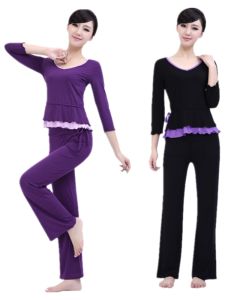 ชุดโยคะทรงสลิมฟิต ผ้าโมดอล กระโปรงสั้นทรงสี่เหลี่ยมสำหรับเต้นรำ ชุดเต้นรำ ชุดโยคะ ชุดออกกำลังกาย ผ้าฝ้ายโมดอล กระโปรงสั้น แขนยาว ฤดูใบไม้ผลิและฤดูร้อน