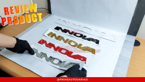Emblem Logo Tulisan Kap Mesin Innova Emblem Huruf Inova Kap Mobil - HITAM