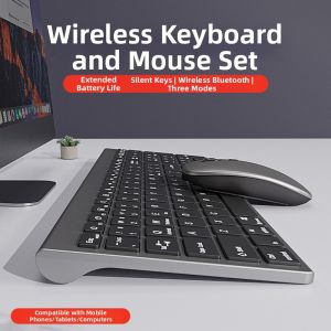 YUANTANGBO | Bluetooth Wireless Keyboard and Mouse Set for Laptop iPad Full Keys Rechargeable Quiet Office Use