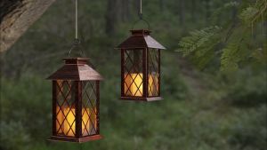 Outdoor Solar Decorative Lanterns Waterproof Hanging Lanterns Porch Courtyard Garden Balcony Corridor Decorative Lights