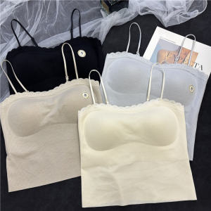 Áo Ngực Liền Mạch 8158 7A Kháng Khuẩn Cảm Giác Đám Mây Vải Cotton Dây Đeo Ngực Cố Định Cỡ Vừa Dài Vừa Phải Chống Ánh Sáng Ngực Đẹp