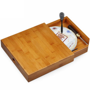 Zhuangyi Bamboo Puer Tea Box Single Layer Tea Serving Tray Black Tea Opening Tea Tray Tea Needle Tea Knife Tea Ceremony Accessories