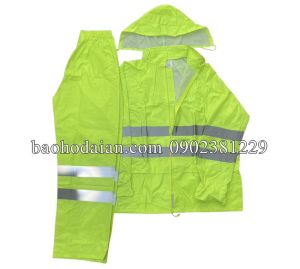 Áo mưa bộ phản quang xanh chuối Deltaplus EN400 LV