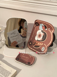 Cartoon Makeup Mirror For Home Carry Student Dormitory Desktop Stand Female Portable Foldable Cute Little Mirror Portable Mirror