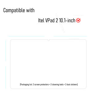 For Itel VPad 2 Full HD Tempered Glass Screen Protector On Itel VPad 2 10.1-inch Scratch-Proof Film Free Bubble Cover 2-Pack