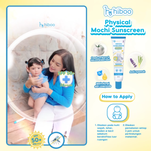 Hiboo Protection Combo - Physical Mochi Sunscreen Anak 30 ml SPF 50+ PA++++ 2x Protection & All Purpose Baby Balm 15g - Ruam Popok Skincare Bayi Anti Nyamuk S22