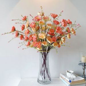 Luxurious Artificial Rhododendron Flowers Display Piece Dining Table Decoration Dried Flower Bouquet Home Living Room Artistic Ornament