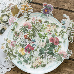 Retro Botanical Floral Stickers Pack