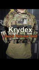 2024KRYDEX เสื้อกั๊กยุทธวิธี  Cut MOLLE Panel  Paintball Outdoor Vest Plate Carrier Gear Ranger Green Black Vest