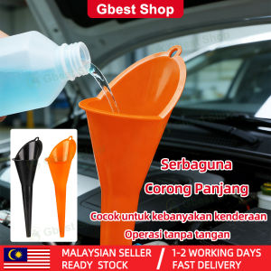 Gbest Long Spout Multi-Function Funnel for Car Motorcycle Gasoline Fuel Oil Engine Machine Funnel Angled Tip Prevents Spills Smooth Fast Flow
