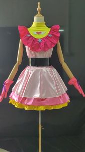 Ai Hoshino วิกชุดคอสเพลย์ผู้หญิงอนิเมะ Oshi No Ko ชุดกิ๊บติดผมรูปกระต่ายสีชมพูชุดปาร์ตี้ฮาโลลิต้าโลลิต้า B-Komachi ชุดผู้หญิง