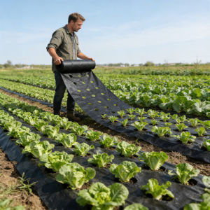 Perforated Weed Barrier Fabric Heavy-Duty Weed Control Mat