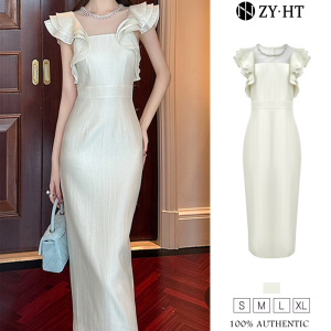 ZYHT EraVogue Womens Dresses White Dresses Sleeveless Dresses Satin Dresses Work Dresses Hiso Dresses Vintage Dresses Work Dresses Party Dresses Evening Dresses 30885