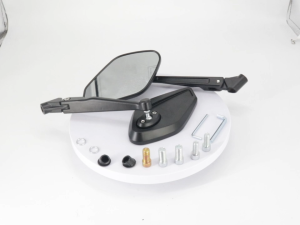 Universal Full Alloy Oval Rearview Mirror HD Wide Angle Anti Vibration Adjustable Motorcycle Side Mirror