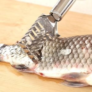 Pembersih Sisik Ikan Alat Kerokan Pengerok Perontok Fish Scale Peeling Stainless