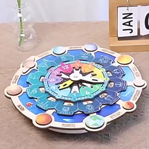 Puzzle Maze Planet Kayu / Montessori Solar System Learning Board / Mainan Sistem Suria untuk Pembelajaran Awal