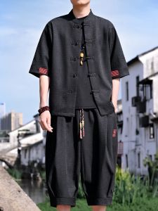 JIARONG | New Chinese Style Men Shirts Breathable Quick Dry
