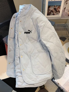 เสื้อแจ็คเก็ตผ้าฝ้ายขนเป็ดฤดูหนาวไซส์ใหญ่สำหรับผู้หญิง ทรงหลวม ความหนาปกติ แขนยาว ปกจักรวาล เสื้อคลุมกันหนาวแบบลำลอง อบอุ่น สไตล์เกาหลี