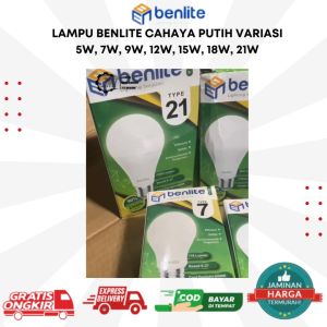 JMT - Lampu Bohlam LED Benlite Cahaya Putih 5 watt 7 watt 9 watt 12 watt 15 watt 18 watt 21 watt
