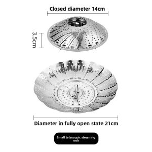 Stainless Steel Steamer Basket - Expandable 6-10.5" Foldable for Pots | Healthy Veggie Steamer Rack Durable & Easy Clean