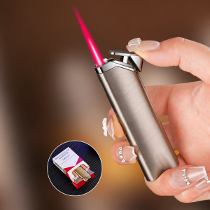 Bật lửa hột quẹt khè kim loại bóng trơn cao cấp - xài gas