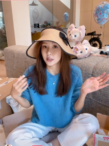 Japanese Special Purchase Zi-Xuan Zhang Same Style Big Brim Topless Hat Foldable Curling Sun Protection Hat Bows Sun-Proof Straw Hat