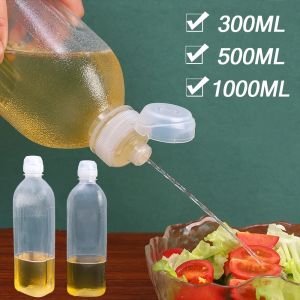 Hot 500/1000ml Kitchen Squeeze Oil Bottle Dispenser Anti Spill Oil Spray Bottle PP5 Vinegar Soy Sauce Bottle BBQ Cooking Baking Accessories