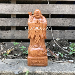 Tượng phật di lặc chúc vạn sự như ý cao 20 30cm gỗ hương cực đẹp