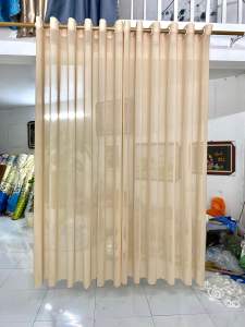 Rèm von nâu sữa nhạtrèm spa hợp trang trí che mờ rèm cửa sổ rèm cửa chính sun sóng nhân đôi