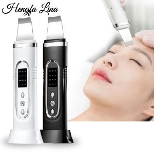 Hengfa Lina Ultrasonic Skin Scrubber Electric Facial Cleansing Pore Deep Cleanser Acne Blackhead Remover Peeling Shovel Device BeautyMachine