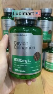 Viên uống hỗ trợ đường huyết từ quế Ceylon Cinnamon 4000mg Horbaach hũ 250 viên [Hàng Mỹ]