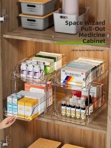 AOQILA | Drawer-type Transparent Medicine Box Large Capacity Tiered