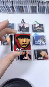 5Pcs Mini CD NFC Album Keychain Blank Mini CD Box Case Pendant Commemorative Album Hanging Ornament