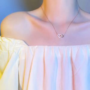 (Bisa Bayar Ditempat) Kalung Love Gandeng Titanium Tren/Kalung Love Stile Korea Fashion Anti Karat