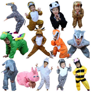 Kids Animal Costume Cosplay Boys Girls Pajamas Anime Clothing Dinosaur Cow Elephant Rabbit Pig Tiger Fox Birthday Party